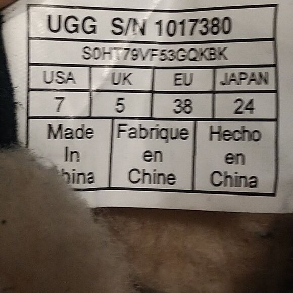 UGG Azaria Black Waterproof Suede Lace Up Leather Winter Boots 1017380 Women's 7 - Picture 12 of 12